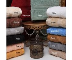 Superior - Set di Asciugamani da Bagno in Cotone Egiziano, 4 Pezzi, Oro