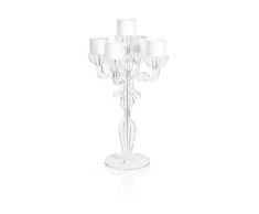 Iplex Design Vittoriale Big Total Candelabro Centrotavola da Interni/Esterni, Plexiglass/PMMA, Trasparente