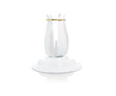 wiede Uomo Metallo portacandele per Candele, Cera, Bianco, 12Â x 10Â cm