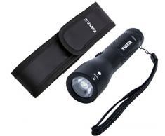 Varta 18810 Torcia LED a Mano Premium LED High Optics Flashlight F10, 200 Lumen, 3x Longlife Power Ministilo AAA Incl, 3 Watt, Alluminio Anodizzato, Resistente e impermeabile IPX4 Luce Dimmer, Strobo in caso di emergenza, Custodia inclusa