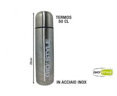 GioStyle Acciaio GIOSTYLE Thermos Argento CAPACITA 0, 50 Litri, Metallo, 0.5