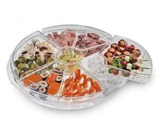 Excelsa On Ice Piatto Aperitivo con Scomparti, Plastica AS, Diametro: 41 cm