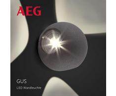AEG LED - Illuminazione per interni ed esterni, rivestimento in nanotecnologia, Ã10 cm, 3 Watt, 144 Lumen, 3000 Kelvin, protezione da spruzzi dacqua IP54, metallo, 3 W, colore: Antracite