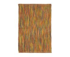 Jute & Co. Zanzibar Passatoia di Alta Qualità Tessuto a Mano, 60% Cotone/40% Acrilico, Arancio, 150x90x0.5 cm