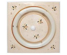 110/32/S/MA - Plafoniera ceramica quadrata colore marrone, reattanza elettrica, senza tubo - 32W