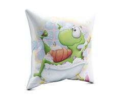 Picanova - Cuscino Decorativo in Raso, Multicolore, 40 x 40 cm