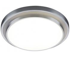 Trio Leuchten Esprit Trio 658813005 Espri Plafoniera LED, 1x23 Watt, Alluminio Spazzolato/Bianco, 51.5 cm 30 W