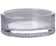 Better & Best - Scatola Piccola Rotonda con Dettagli a Sfere, Dimensioni 10 x 10 x 6 cm, Materiale: Vetro, Taglia Unica