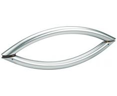 Schwinn 33307 - Maniglia Doppia per mobili con Anta in Vetro, Distanza tra i Fori 262 mm, Realizzata in Alluminio anodizzato, Colore Argento