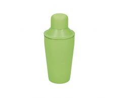 BarCraft BCCSNEONGRN Mini Shaker per Cocktail con ricetta, Acciaio Inossidabile, Verde Fluorescente