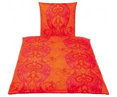 GLÃÃCKLER by kbT 4001626021192 - Biancheria da Letto Angelo, Cotone-Rosso, 80 x 80 cm e 155 x 220 cm, Rosso