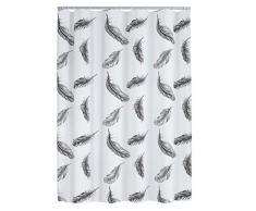 RIDDER Romantic - Tenda da Doccia, 100% PEVA, Nero, ca. 180 x 200 cm