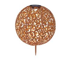 GLOBO SOLARLEUCHTE Metall ROSTFARBEN, 1XLED Luce Solare 0.12 W, Rust Colored