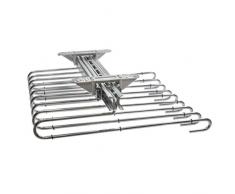 Prestige PANTALONERO Estrazione Totale per Armadio con 11 APPENDIABILI Acciaio Cromato 0