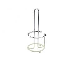 Apollo-Porta Asciugamani in Metallo Cromato a Porta Oggetti, Colore: Crema