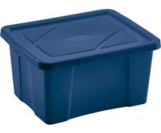 Mondex PLS418-25 - Scatola portaoggetti con Coperchio, in plastica, 58,5 x 38,5 x 31 cm, 48 L, Plastica, Blu, 48 L