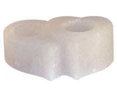 Himalaya Salt Dreams 4041678004828Â Sale Cristallo portacandele Twin Heart, Bianco Line