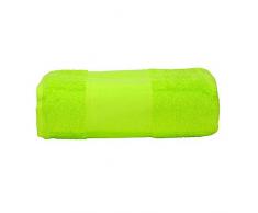 A&R Towels Print-Me - Asciugamano da bagno, misura unica, 50 x 140 cm, colore: Verde lime