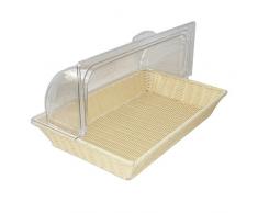 Garcia de Pou Cestino in Finta Vimini con Copertura, PP, Beige, Taglia Unica