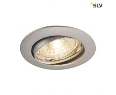 SLV Pika plafoniera lampada da incasso, alluminio, argento grigio