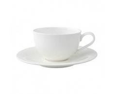 Villeroy & Boch New Cottage Basic Tazza Colazione con Piatto, 2 Pezzi, Premium Porcellana, Multicolore