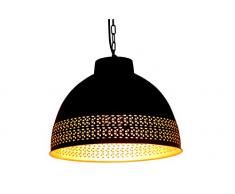 Paralume stile industriale vintage, realizzato a mano, per bar, loft, cucina, ristorante, per lampade da soffitto, di colore nero