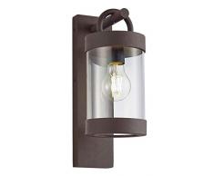 Trio Leuchten 204160124 Sambesi - Lampada da parete per esterni, in alluminio pressofuso, acrilico trasparente, non inclusa 1 x E27.
