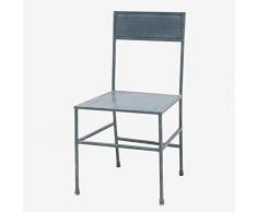 Better & Best Sedia in Ferro, Blu, Dimensioni 45 x 39 x 88 cm, Materiale: Metallo, Taglia Unica