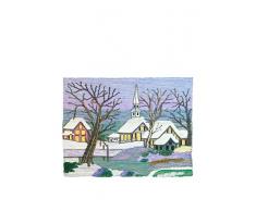 Jute & Co. Arazzo Tessuto su Telaio Artigianale Indiano, 100% Juta, Multicolore, 60 x 90 cm