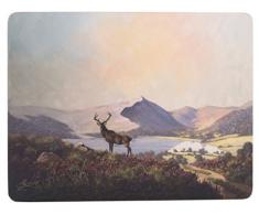 Creative Tops Highland Stag Premium tovagliette con Retro in Sughero, Set di 6, Multicolore