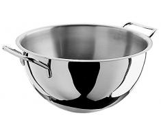 Pinti Inox 50903934 Ciotola Sferica 2 Maniglie, Acciaio Inossidabile, Argento