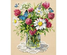 Magic Needle 40-77 - Schema punto croce in cotone, motivo mazzo di fiori, 25 x 31 cm, multicolore