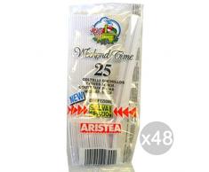 Set 48 ARISTEA 25 Coltelli Posate 792800 Plastica Per Picnic