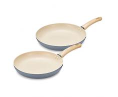 Tower T800070G Scandi - Set di 2 padelle in ceramica, Ceramica, 2 pezzi