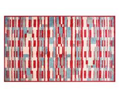 LifeStyle-Mat 150142 passatoia Rettangoli con Bordo, Lavabile e Antiscivolo, Microfibra, 67 x 110 cm, colorato
