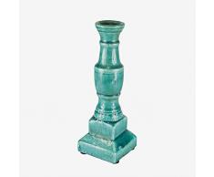 Better & Best 2662614 - Candelabro Decorativo, in Ceramica, Blu, Unico