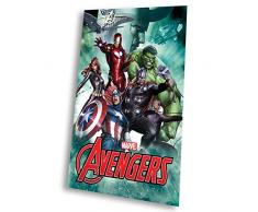 Secaneta Naturcare - Coperta in Pile Disney Avengers, 100 x 150 cm, Multicolore