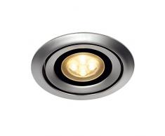 SLV, Faretto da incasso LUZO con LED integrato, rotondo, 2700 K, 36Â°, Cromato opaco (chrom matt)