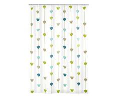 RIDDER Lilia - Tenda da Doccia, 100% PEVA, Colore: Blu/Verde 180 x 200 cm