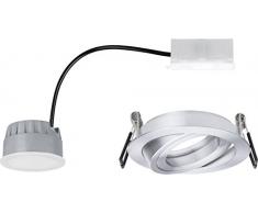 Paulmann 93969 Faretto da Incasso a Led Coin, Set Completo Satinato, Telaio di Montaggio Rotondo, 7 W, Alluminio, Dimmerabile E Orientabile, 7 W, Tornito, Satinato
