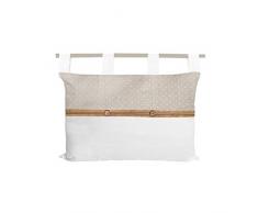 Soleil docre Candice - Testiera da Letto, in Cotone, 45 x 70 cm, Colore: Ecru