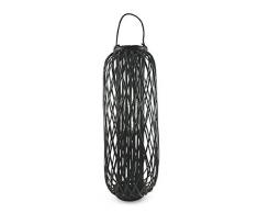 Villa dEste Home Tivoli Lanterna, Rattan, Nero, Taglia Unica