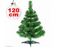 TrAdE shop Traesio ALBERO DI NATALE SINTETICO 120CM DECORAZIONE DECORAZIONI PER CASA SCUOLA UFFICIO