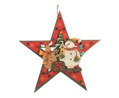Villa dâEste Home Tivoli Xmas Appendino Stella, Legno,, 33 x 31.3 x 3.8 cm