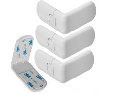 mumbi â Fermaporta per Porte e finestre, in plastica, Bianco, Set da 4 Pezzi