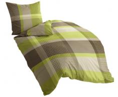 Bierbaum 4942_09 - Lenzuola di Flanella, Castoro, Kiwi, 155 x 220 cm