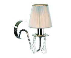 Light Prestige Mona lampade a candela da parete, struttura, E14, 40Â W, Argento, 20Â x 15Â x 24Â cm