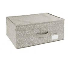 Wenko 64519100 Balance - Cesta portaoggetti con Coperchio, 44 x 19 x 33 cm, Colore: Tortora