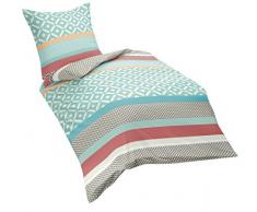 fleuresse Dream Art FB. 2Â Donna Set di Biancheria da Letto, Cotone, Turchese, Cotone, Turchese, 200 x 200 cm
