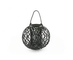 Villa dEste Home Tivoli Lanterna, Rattan, Nero, Taglia Unica